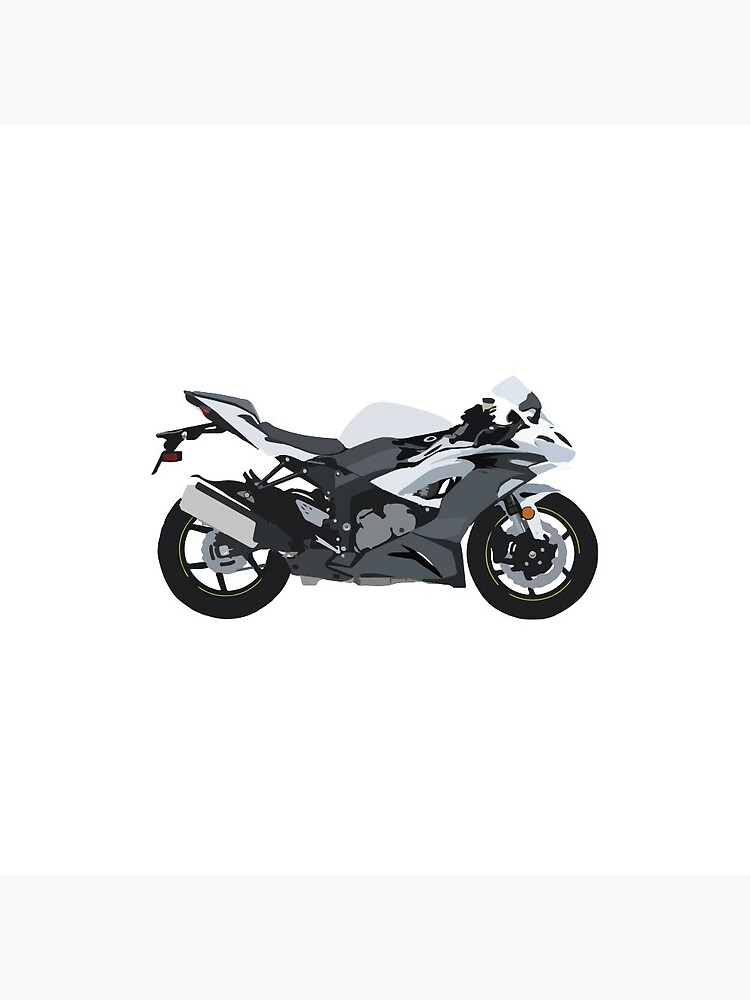 Motorcycle Kawasaki Ninja ZX-6R PEARL CRYSTAL WHITE