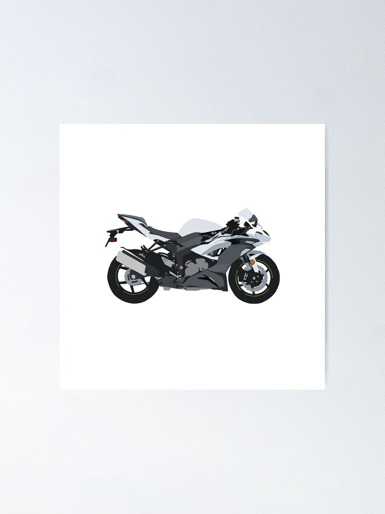 Motorcycle Kawasaki Ninja ZX-6R PEARL CRYSTAL WHITE