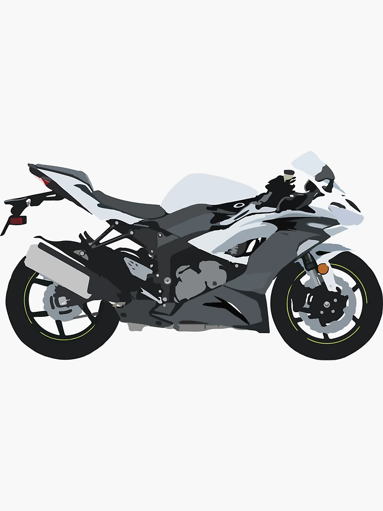 Motorcycle Kawasaki Ninja ZX-6R PEARL CRYSTAL WHITE | Sticker