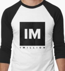 1 MILLION Dance Studio Logo (Black Version) Men's Baseball ¾ T-Shirt
