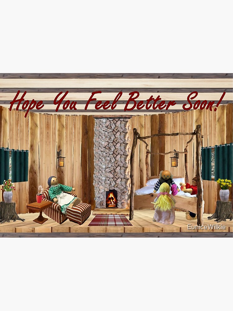 Thumbnail 2 of 2, Greeting Card, Visiting Grandpa - Get Well Soon Card designed and sold by EuniceWilkie.
