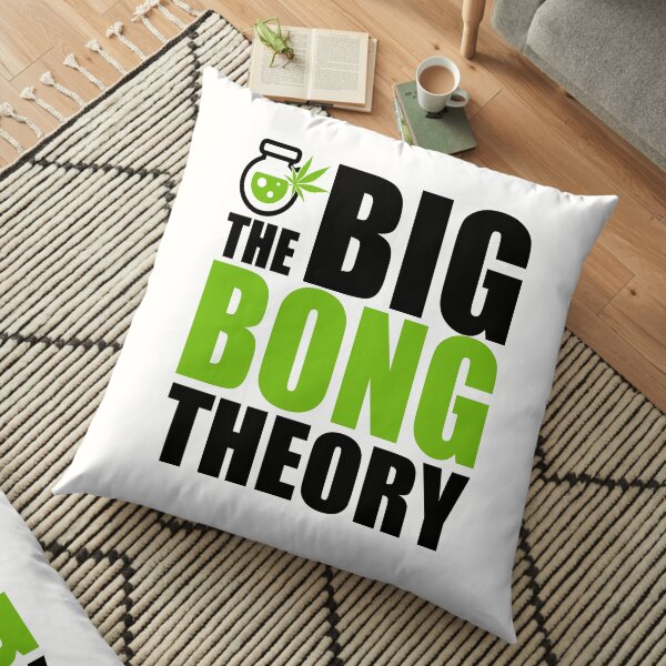 The Big Bong Theory Cannabis Water Pipe Gift Floor Pillow