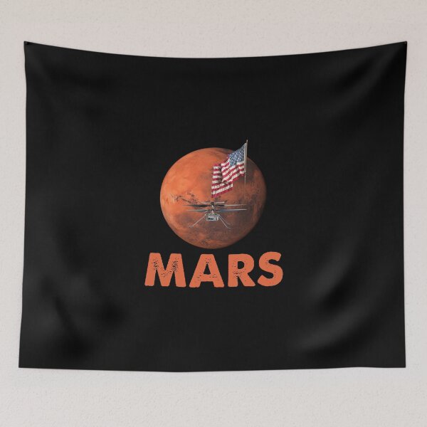 Item preview, Mars 2021 Mars Landing US Flag designed and sold by Branncolet.