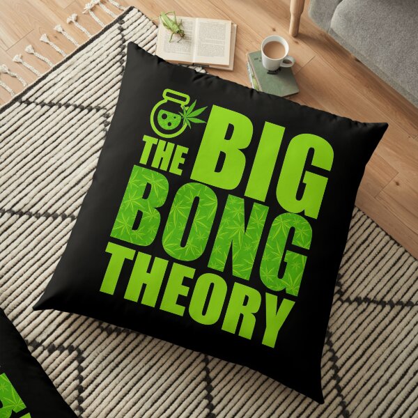 The Big Bong Theory Cannabis Water Pipe Gift Floor Pillow