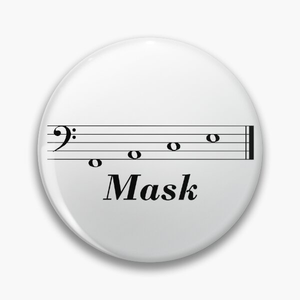 Item preview, F A C E Mask Bass clef designed and sold by ThingsForFun.