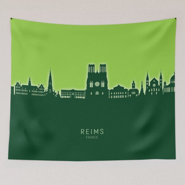 Item preview, Reims France Skyline designed and sold by ArtPrints.