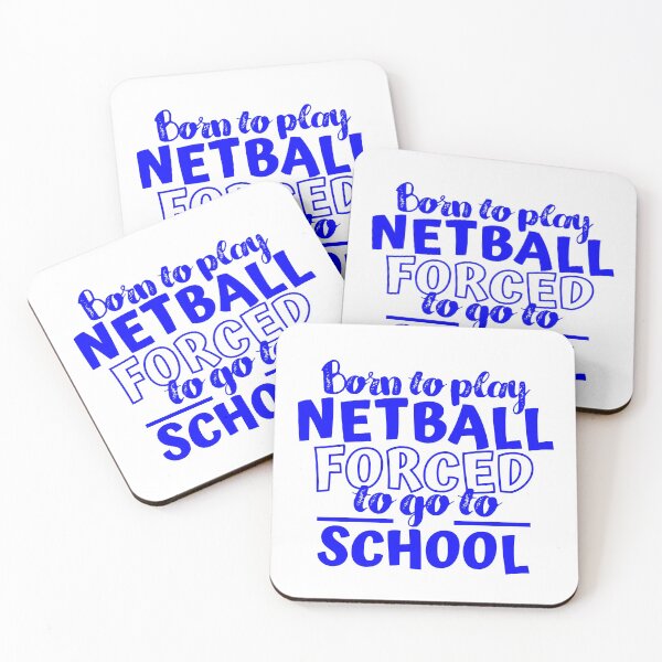 Item preview, Born to play netball forced  to go to school  designed and sold by TheGreenGoat.