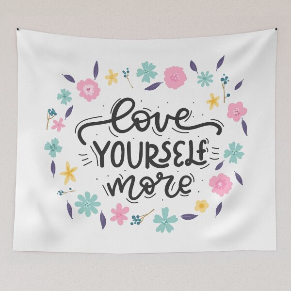 Item preview, Love Yourself More with Flower Bouquet designed and sold by ReesDesigns.