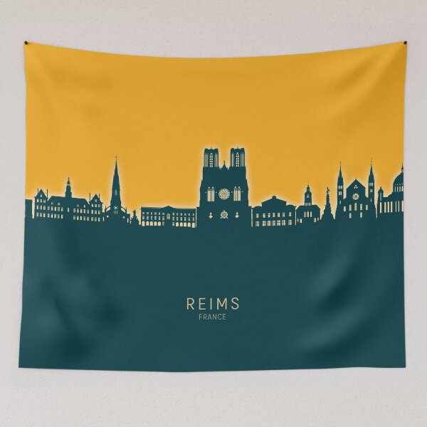 Item preview, Reims France Skyline designed and sold by ArtPrints.