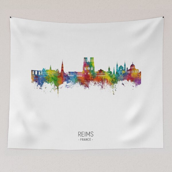 Item preview, Reims France Skyline designed and sold by ArtPrints.