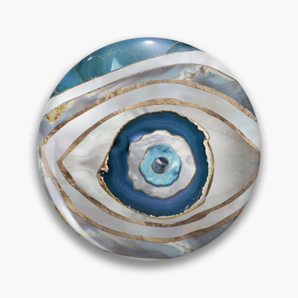 Item preview, Evil Eye Mineral textures and gold designed and sold by k9printart.