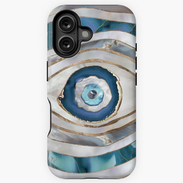 Item preview, Evil Eye Mineral textures and gold designed and sold by k9printart.
