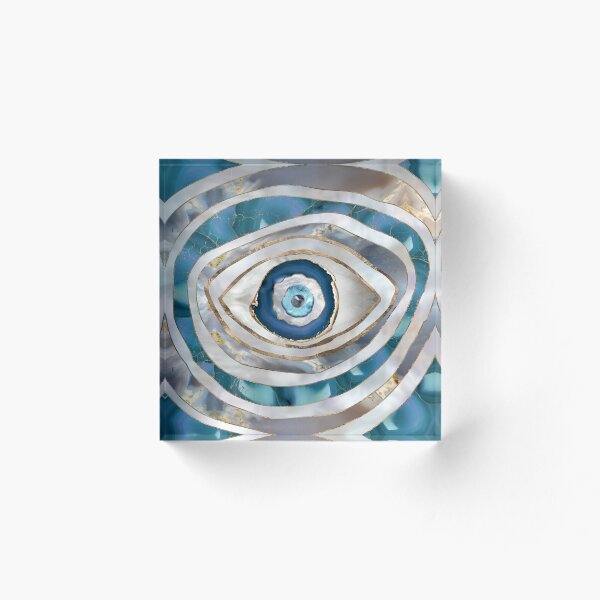 Item preview, Evil Eye Mineral textures and gold designed and sold by k9printart.