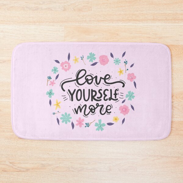 Item preview, Love Yourself More with Flower Bouquet on Pastel Pink designed and sold by ReesDesigns.