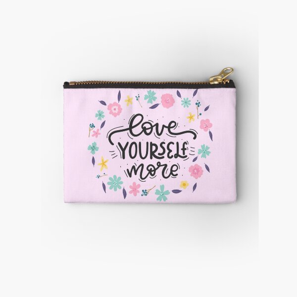 Item preview, Love Yourself More with Flower Bouquet on Pastel Pink designed and sold by ReesDesigns.