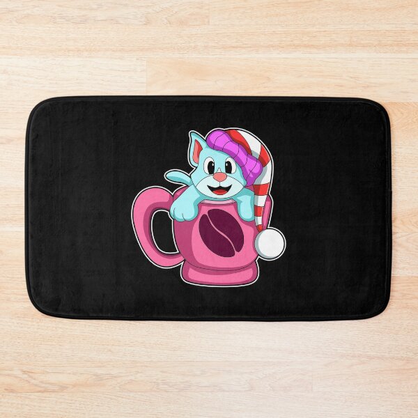 Item preview, Cat with Cup of Coffee & bobble hat designed and sold by Snabdesign84.