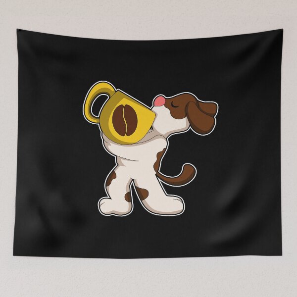 Item preview, Dog with Cup of Coffee designed and sold by Snabdesign84.