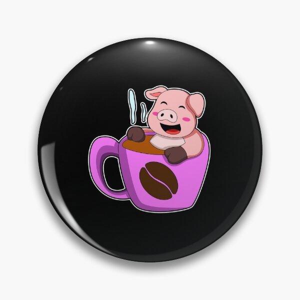 Item preview, Pig with Cup of Coffee designed and sold by Snabdesign84.