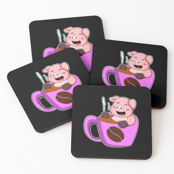 Item preview, Pig with Cup of Coffee designed and sold by Snabdesign84.