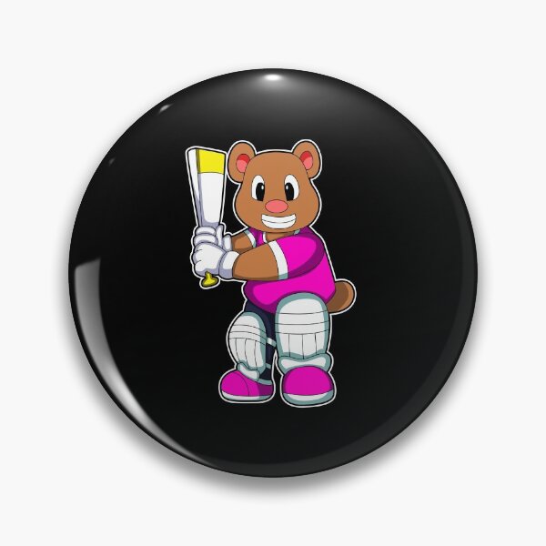 Item preview, Bear as Batsman with Cricket bat designed and sold by Snabdesign84.