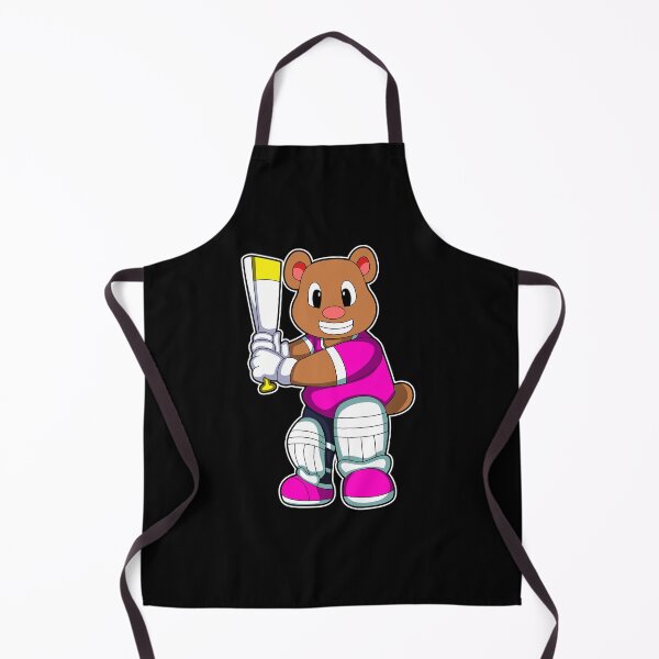 Item preview, Bear as Batsman with Cricket bat designed and sold by Snabdesign84.