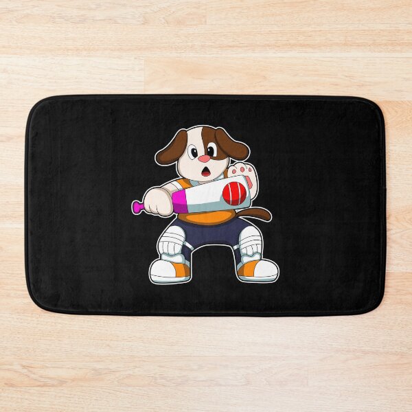 Item preview, Dog as Batsman with Cricket bat designed and sold by Snabdesign84.