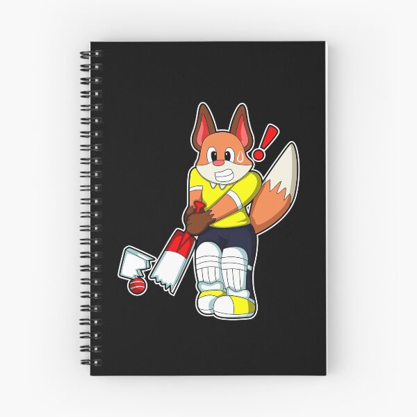 Artikelvorschau, Fuchs als Schlagmann mit Cricketschläger entworfen und verkauft von Snabdesign84.