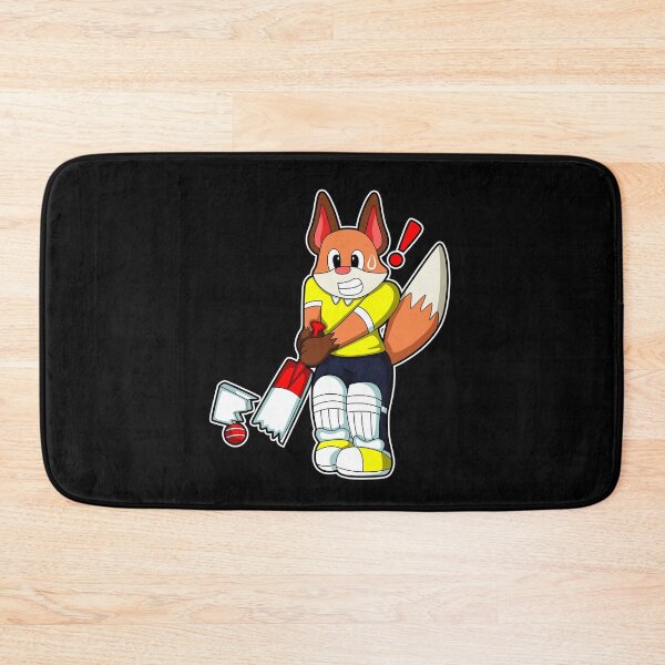 Item preview, Fox as Batsman with Cricket bat designed and sold by Snabdesign84.