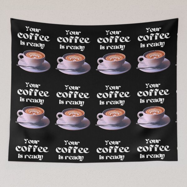 Item preview, Your cup of coffee is ready and it has some cream with a pattern on top #1 designed and sold by AnnaBBS.