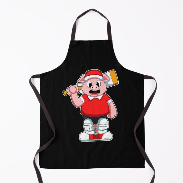 Item preview, Pig as Batsman with Cricket bat designed and sold by Snabdesign84.