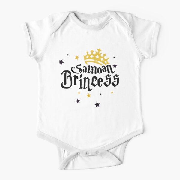 Samoan BRINCESS Baby Bodysuit, Kids Tees, Youth Tees, Funny Island Design, Adult Tees, Poly Fashion, Cute Tropical Wear Short Sleeve Baby One-Piece