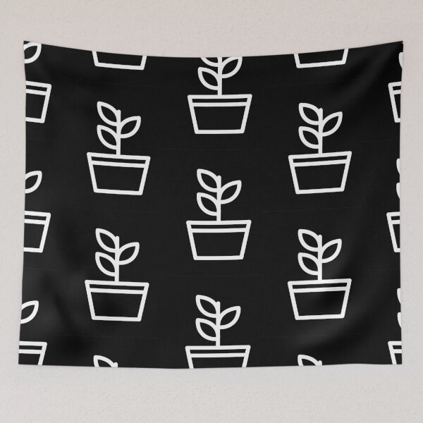 Item preview, Black and white  plant artwork 4 designed and sold by kyds.