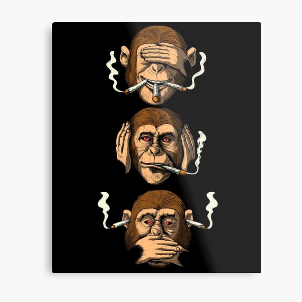 Beware smoke weed enshrouded monkey head roar illustrations silhouette By  artgrarisstudio