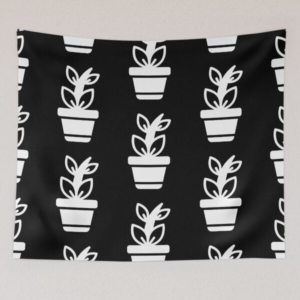 Item preview, Black and white  plant artwork 6 designed and sold by kyds.