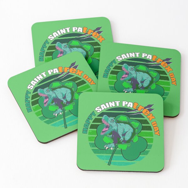 Item preview, Happy Saint Patrick's Day Shamrock With St Patrex T-rex designed and sold by Ransyn Art.