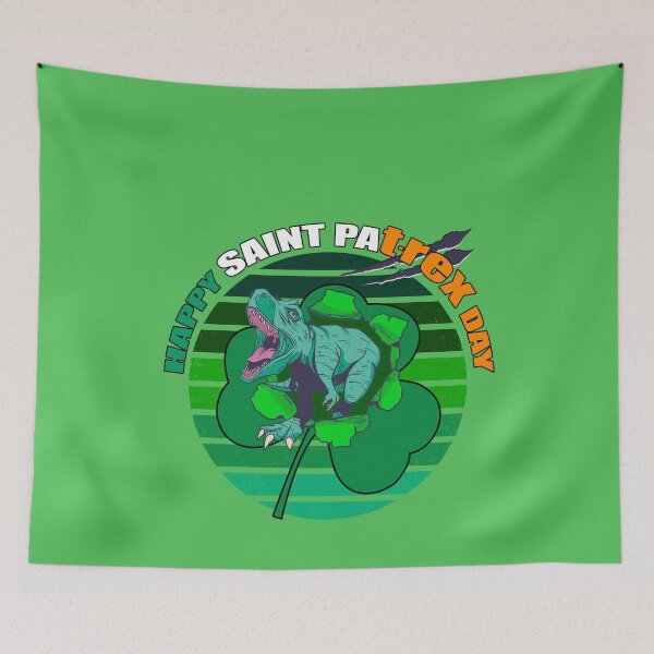 Item preview, Happy Saint Patrick's Day Shamrock With St Patrex T-rex designed and sold by Ransyn Art.