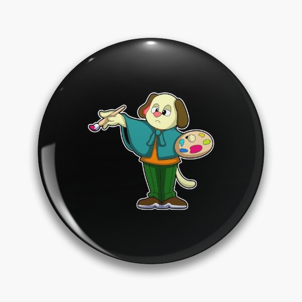 Item preview, Dog as Painter with Brush & Paint designed and sold by Snabdesign84.