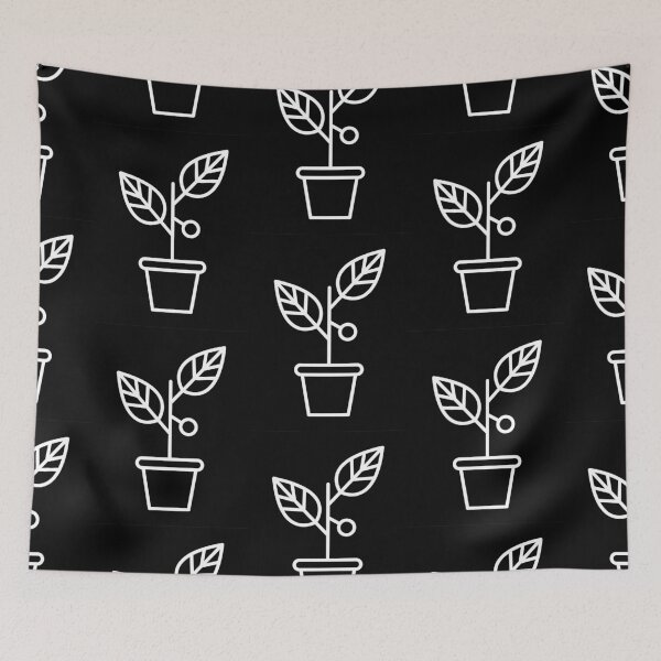 Item preview, Black and white  plant artwork 8 designed and sold by kyds.