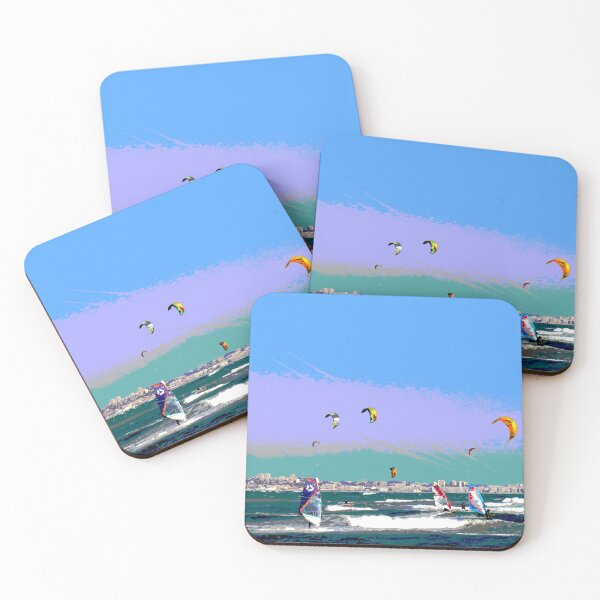 Item preview, Posterized windsurfers and kite surfers  designed and sold by Ann Biddlecombe.