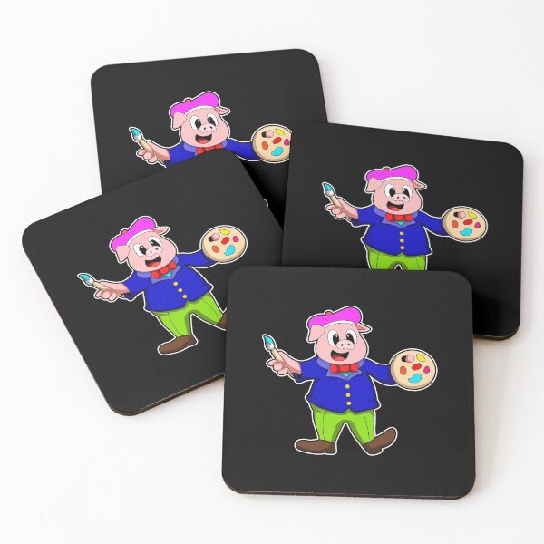 Item preview, Pig as Painter with Brush & Paint designed and sold by Snabdesign84.