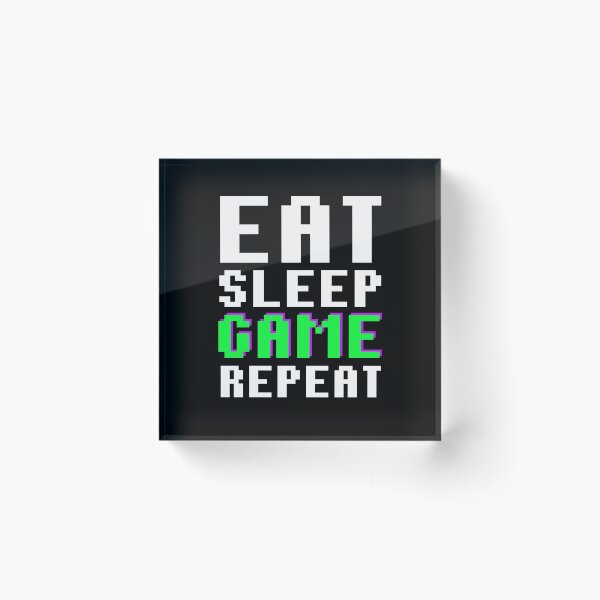 Item preview,  Eat Sleep Game Repeat Gamer Esports Gaming Quote designed and sold by sillyquestions.