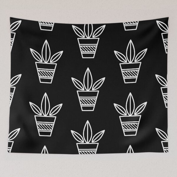 Item preview, Black and white  plant artwork 10 designed and sold by kyds.