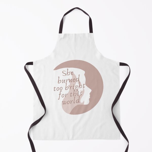 Item preview, Wuthering Heights, Emily Brontë, "She burned too bright for this world", literary quotes designed and sold by Bookish Dragon.