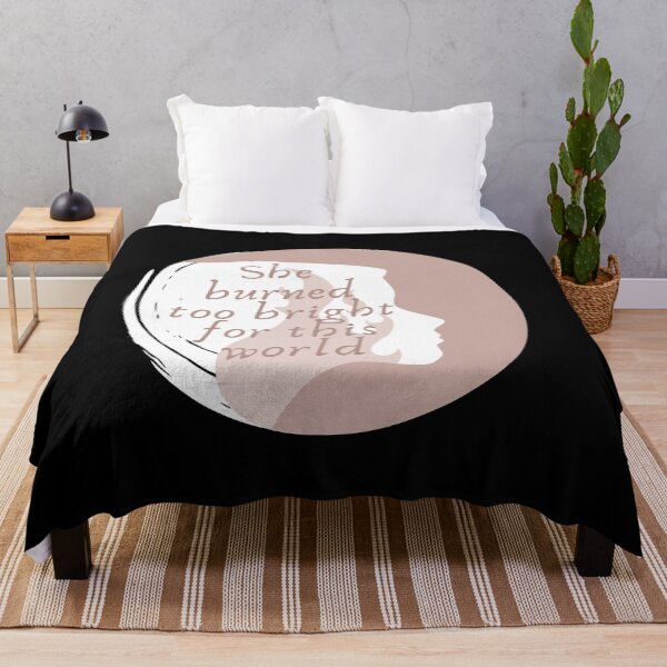 Item preview, Wuthering Heights, Emily Brontë, "She burned too bright for this world", literary quotes designed and sold by Bookish Dragon.