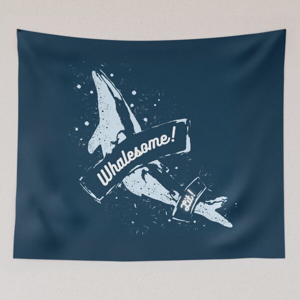 Item preview, Humpback Whale - Whalesome Pun designed and sold by aquatickawaii.