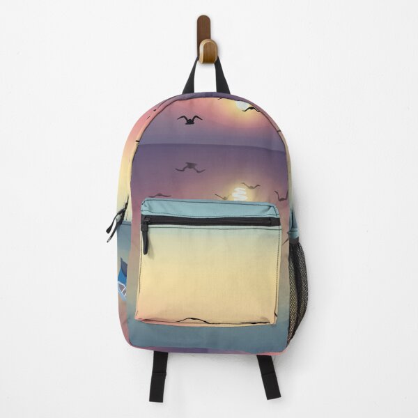 Item preview, Pastel Sunrise, Flock of Birds Reflection Landscape Digital Illustration designed and sold by AlmightyClaire.
