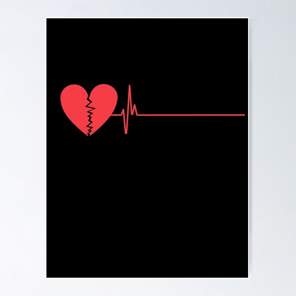 Item preview, Broken Heart heartbeat stops  designed and sold by Rrrainbow.