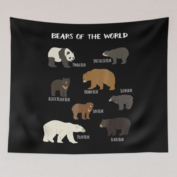 Item preview, Bears Of The World Grizzly Bear Panda Black Polar designed and sold by IlyasMusliyevic.