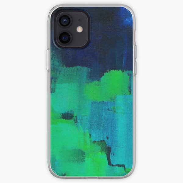 Blue and green abstract iPhone Soft Case