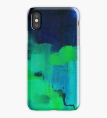 Blue and green abstract iPhone Case